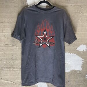 Authentic Vintage Godsmack Band Tee Red Star Graphic with The Flame Logo: M